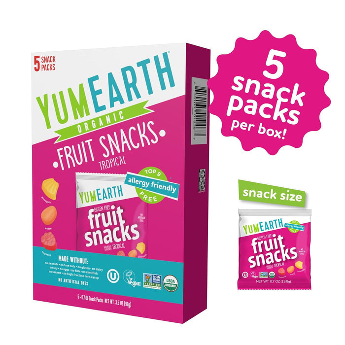 individually wrapped 0.7 oz single-serving pouches, 5 per pack