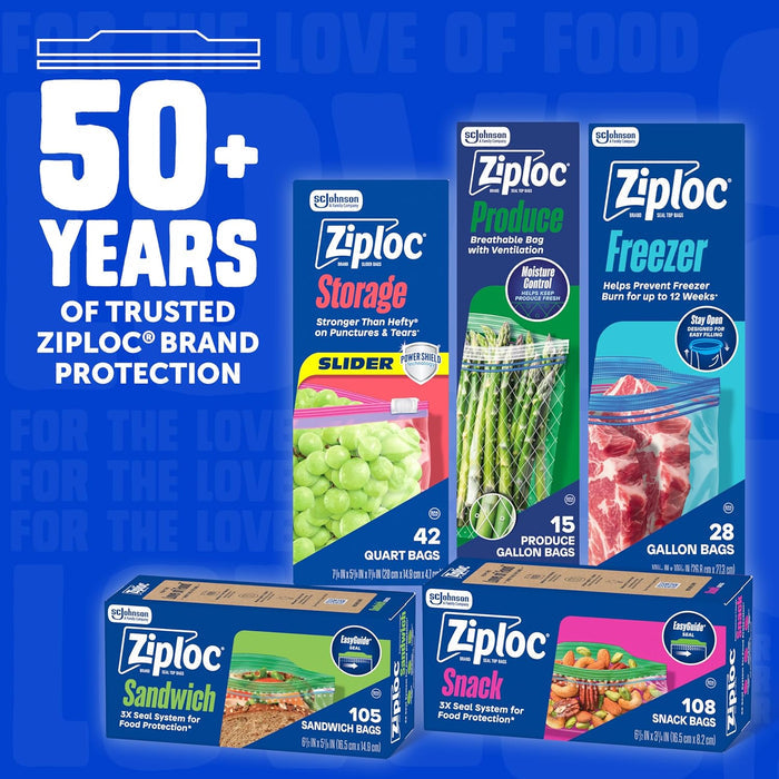 Ziploc Quart Freezer Bags – Thoughtful Gift for Home Cooks Who Love Batch Meal Prep